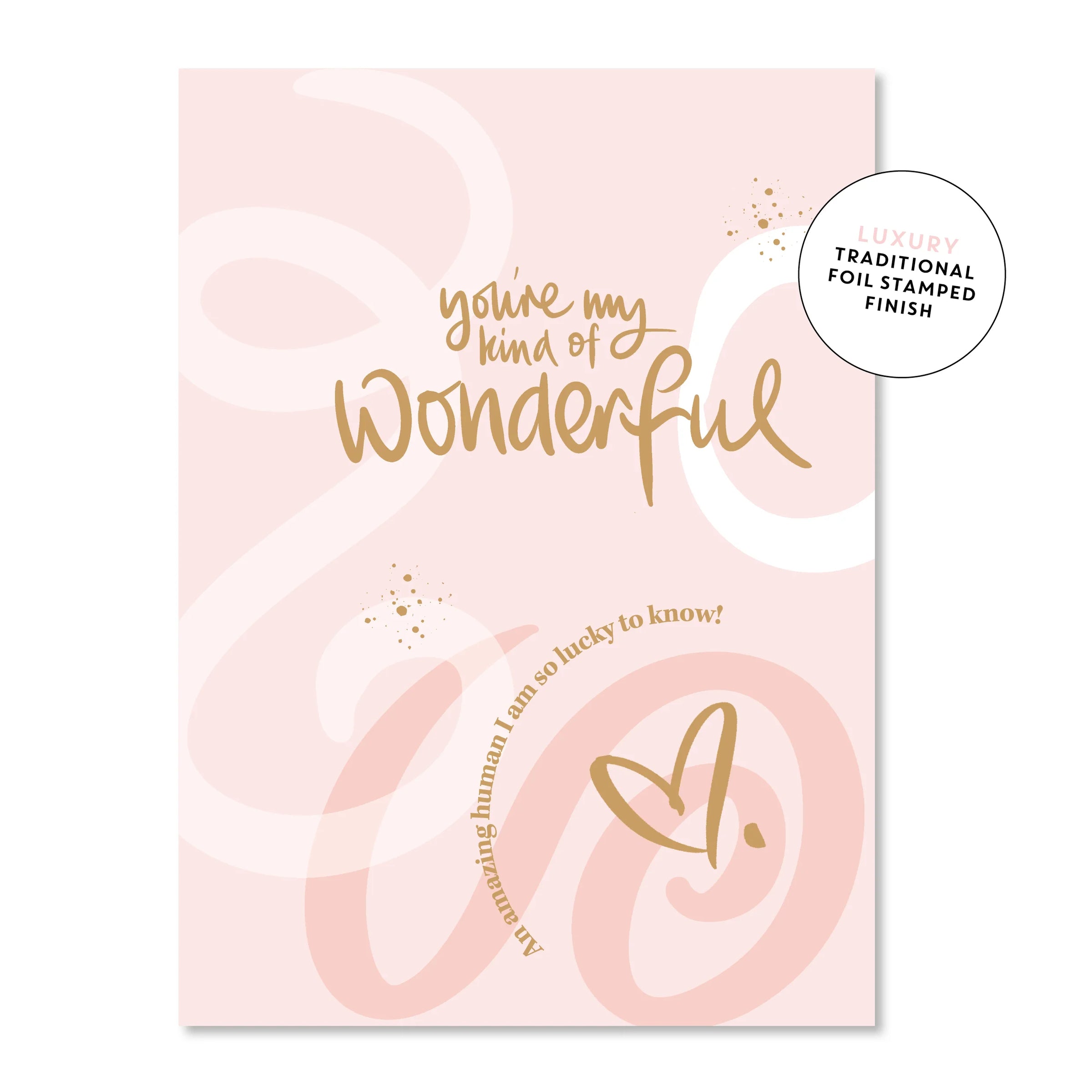 Kind of Wonderful Pink Swirl | Greeting Card