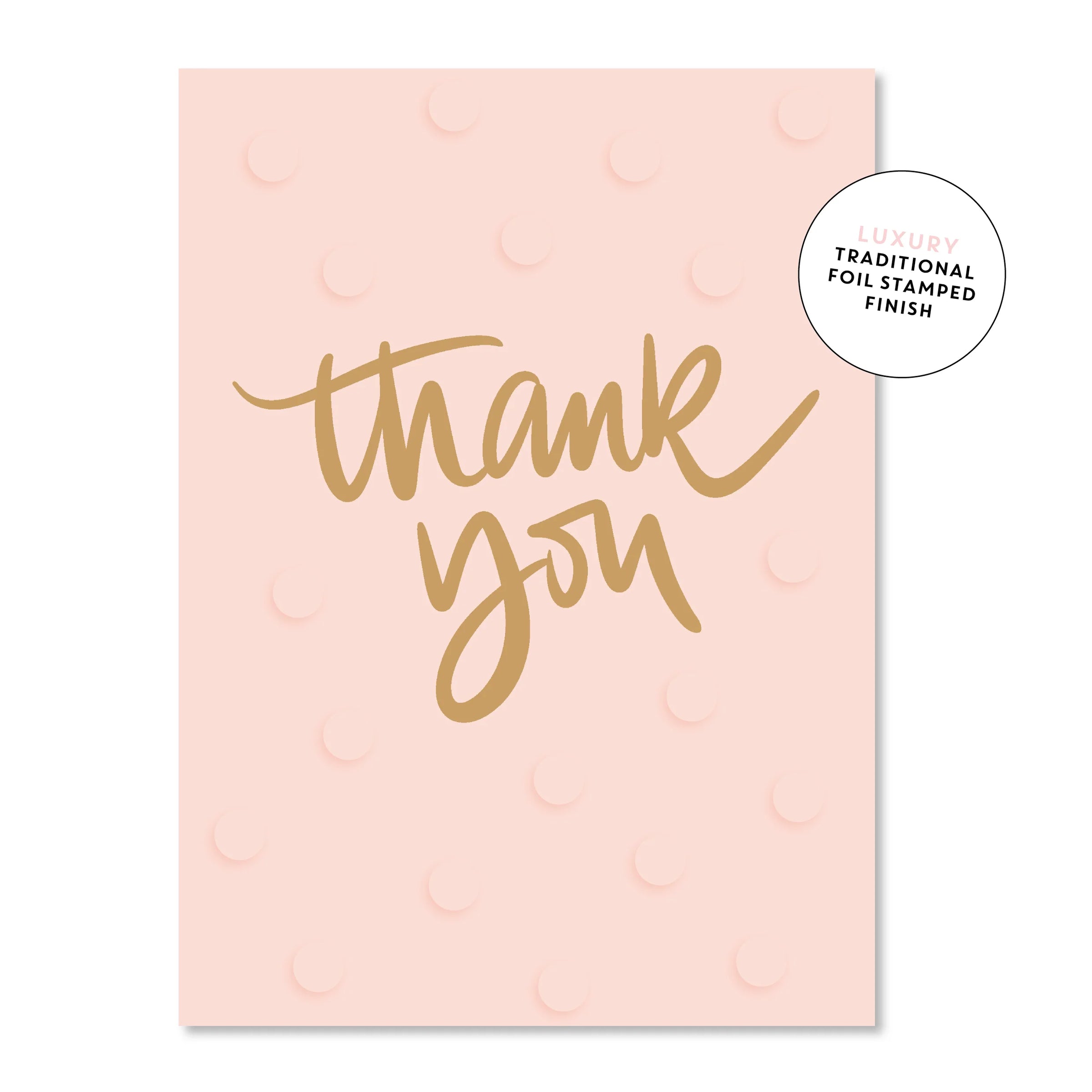 Spotty Peach Thank You | Greeting Card