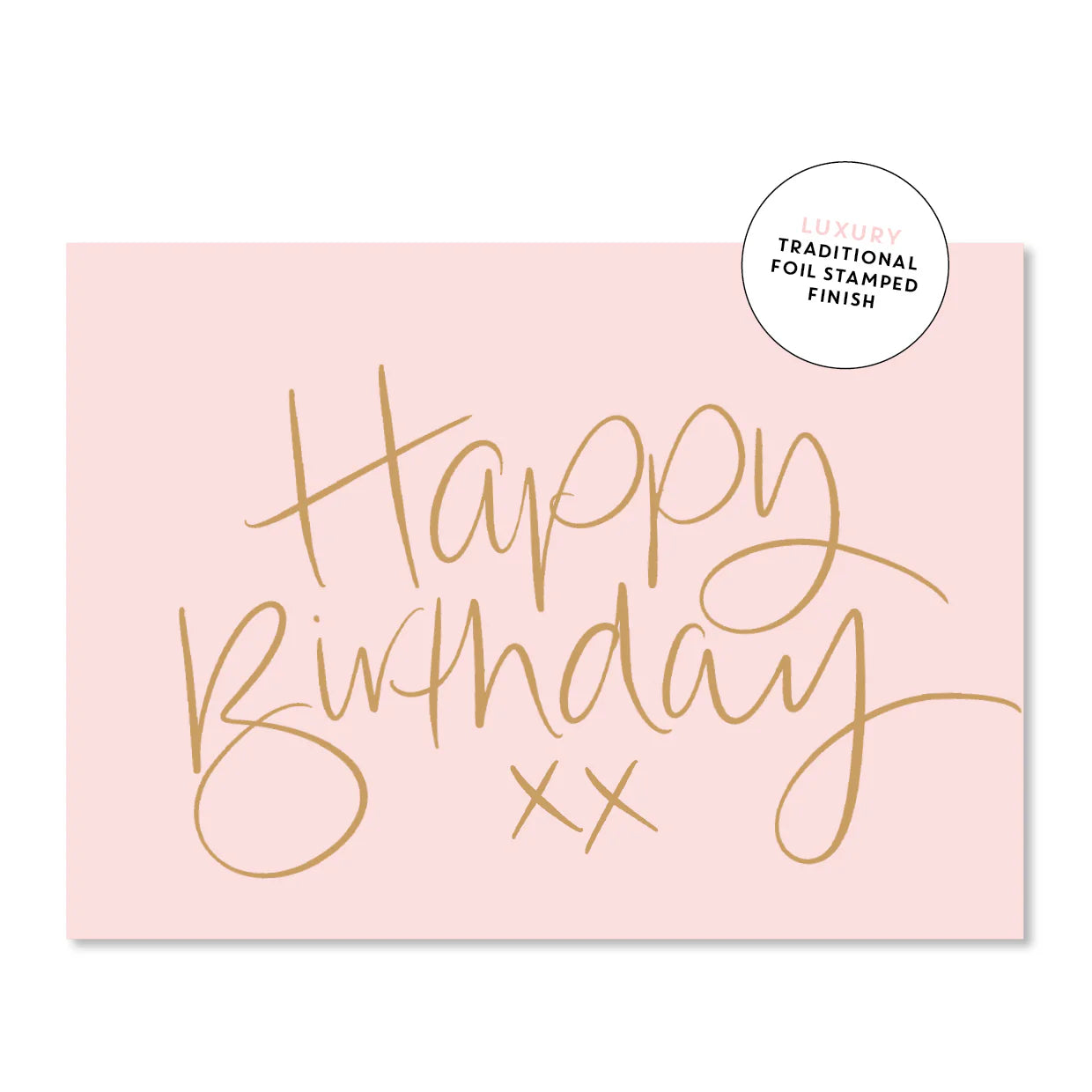 Happy Birthday Pink Landscape | Greeting Card