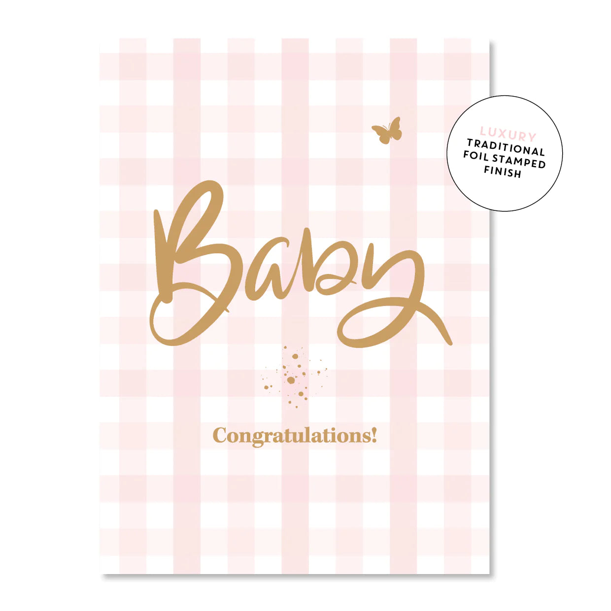 Baby Girl Gingham | Greeting Card
