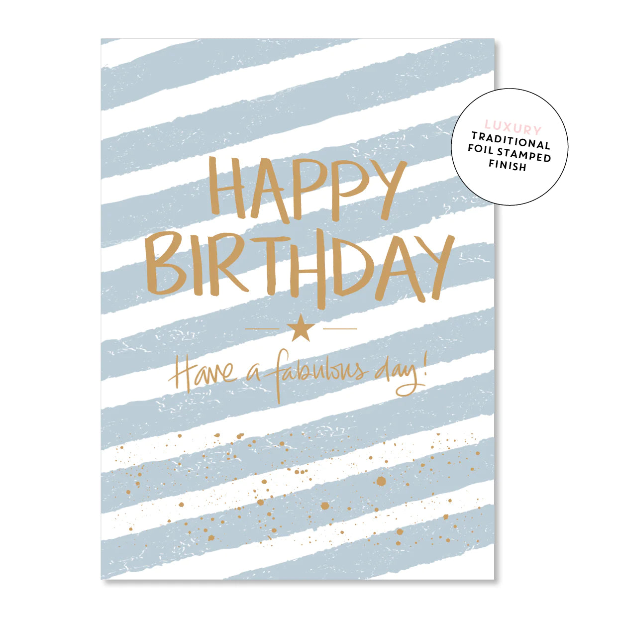 Denim Stripe Happy Birthday | Greeting Card