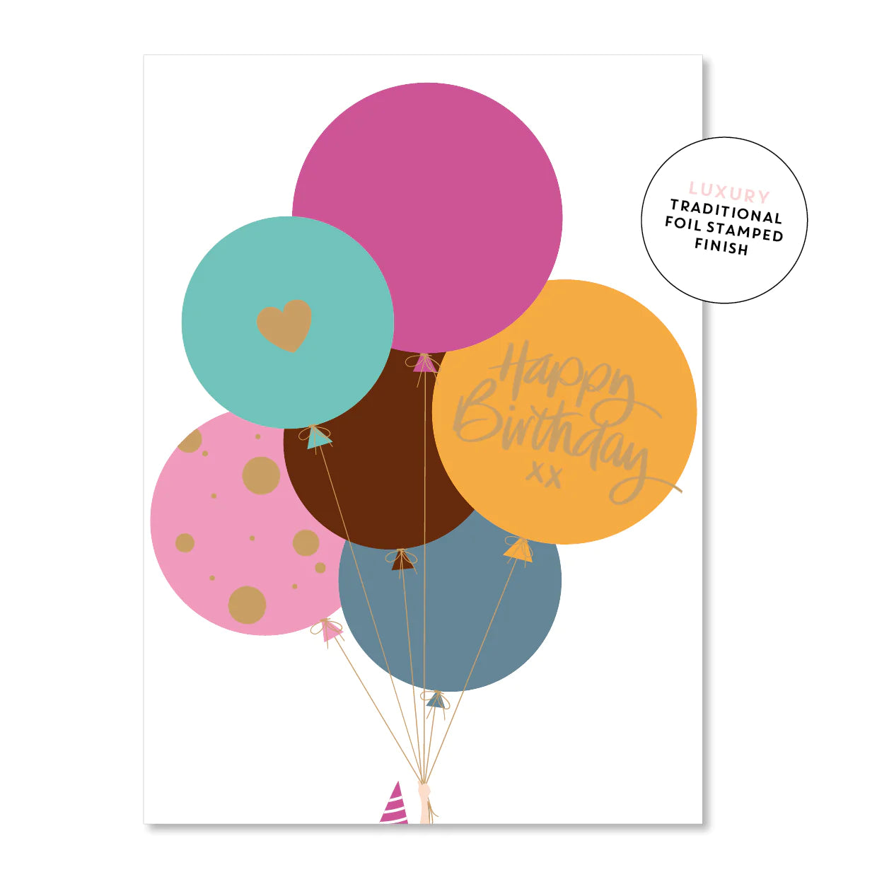 Bold Balloons Happy Birthday | Greeting Card