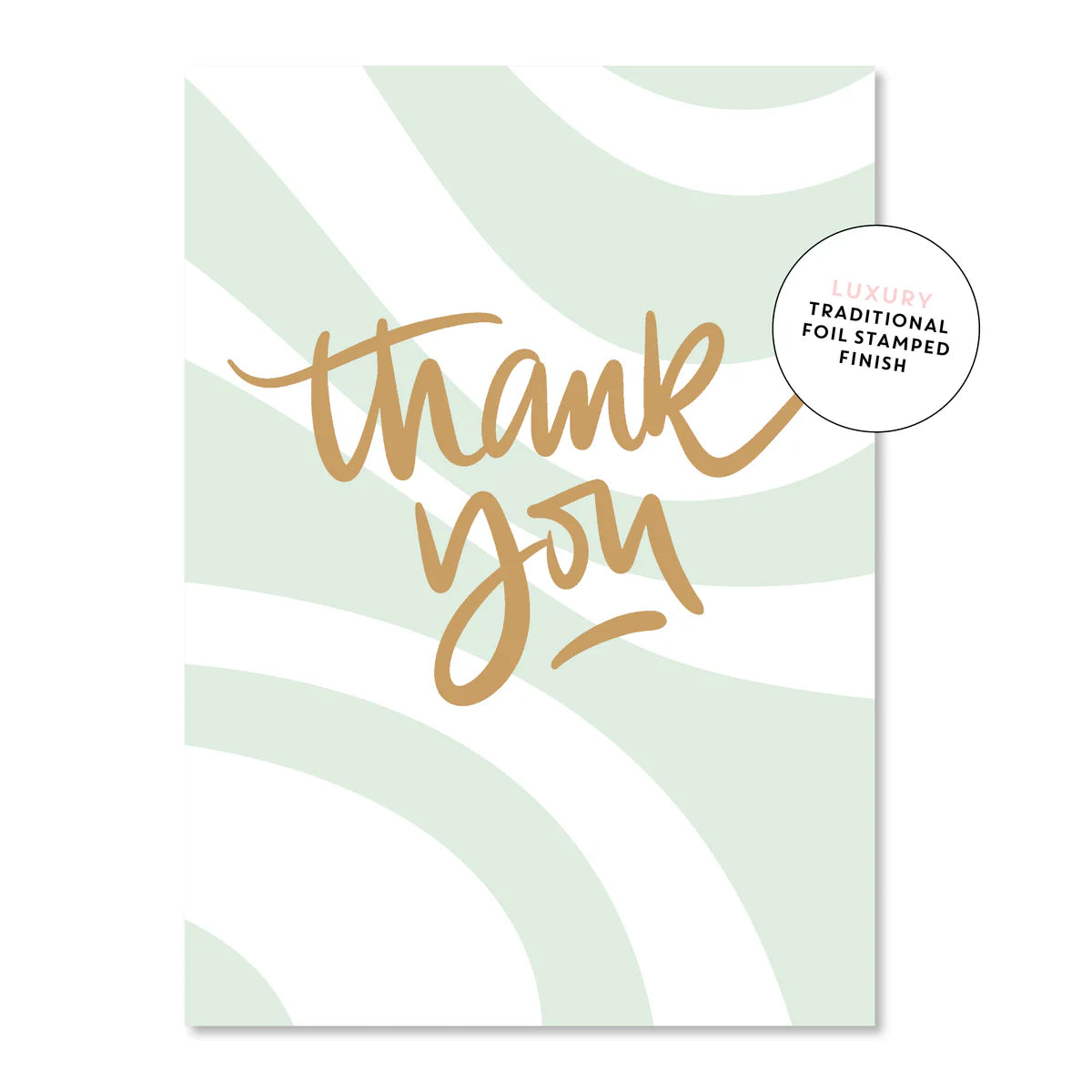 Thank You Wave Pattern | Greeting Card