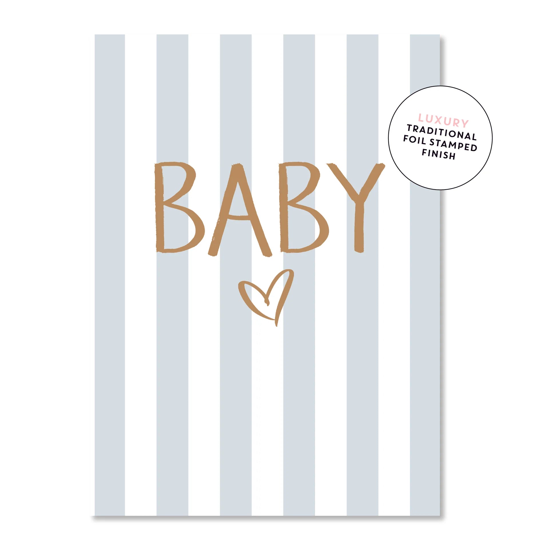 Baby Bold Stripe Blue | Greeting Card