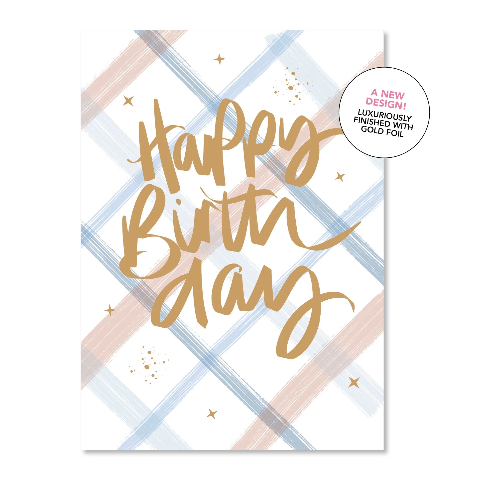 HB Plaid Blue | Greeting Card