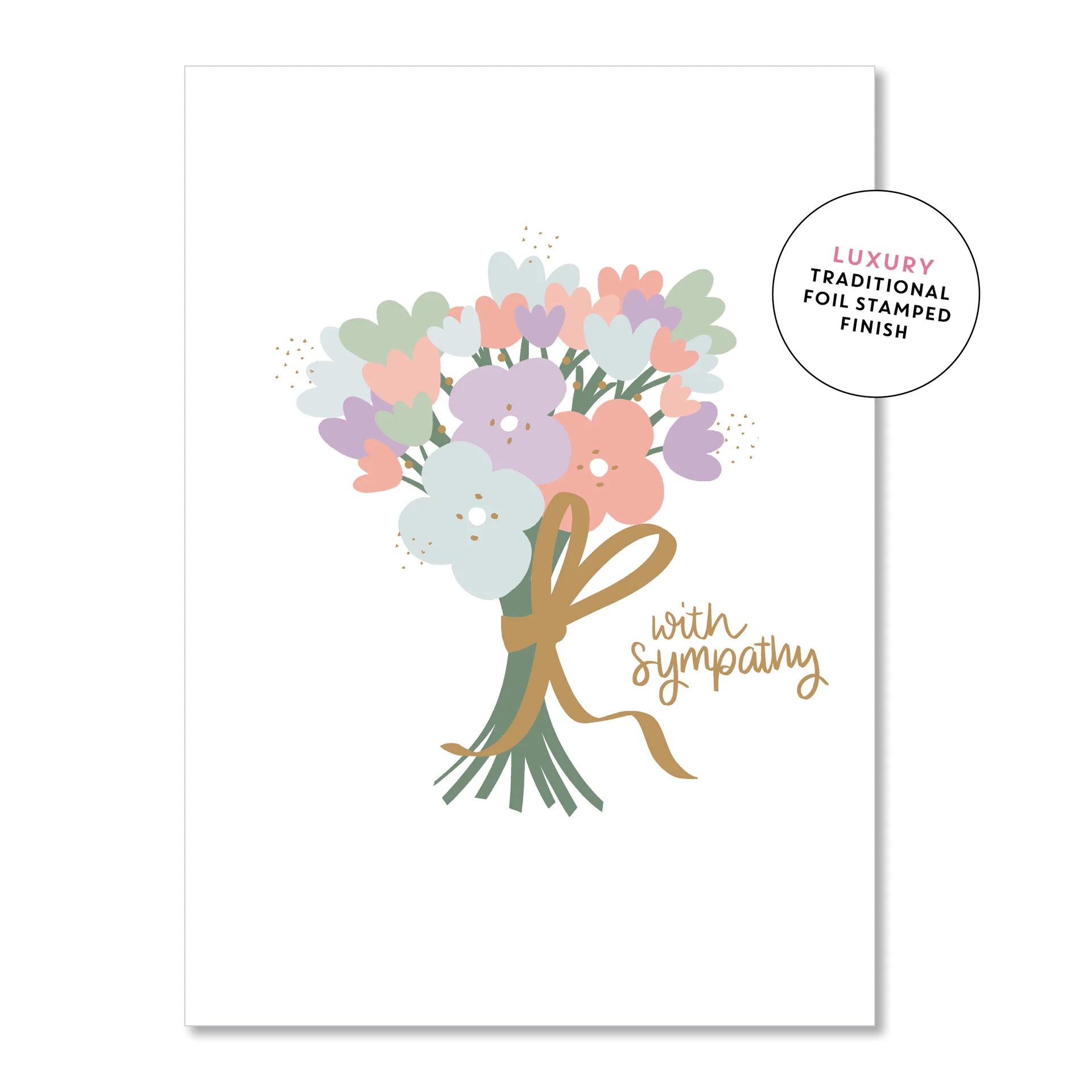 With Sympathy Flowers | Greeting Card