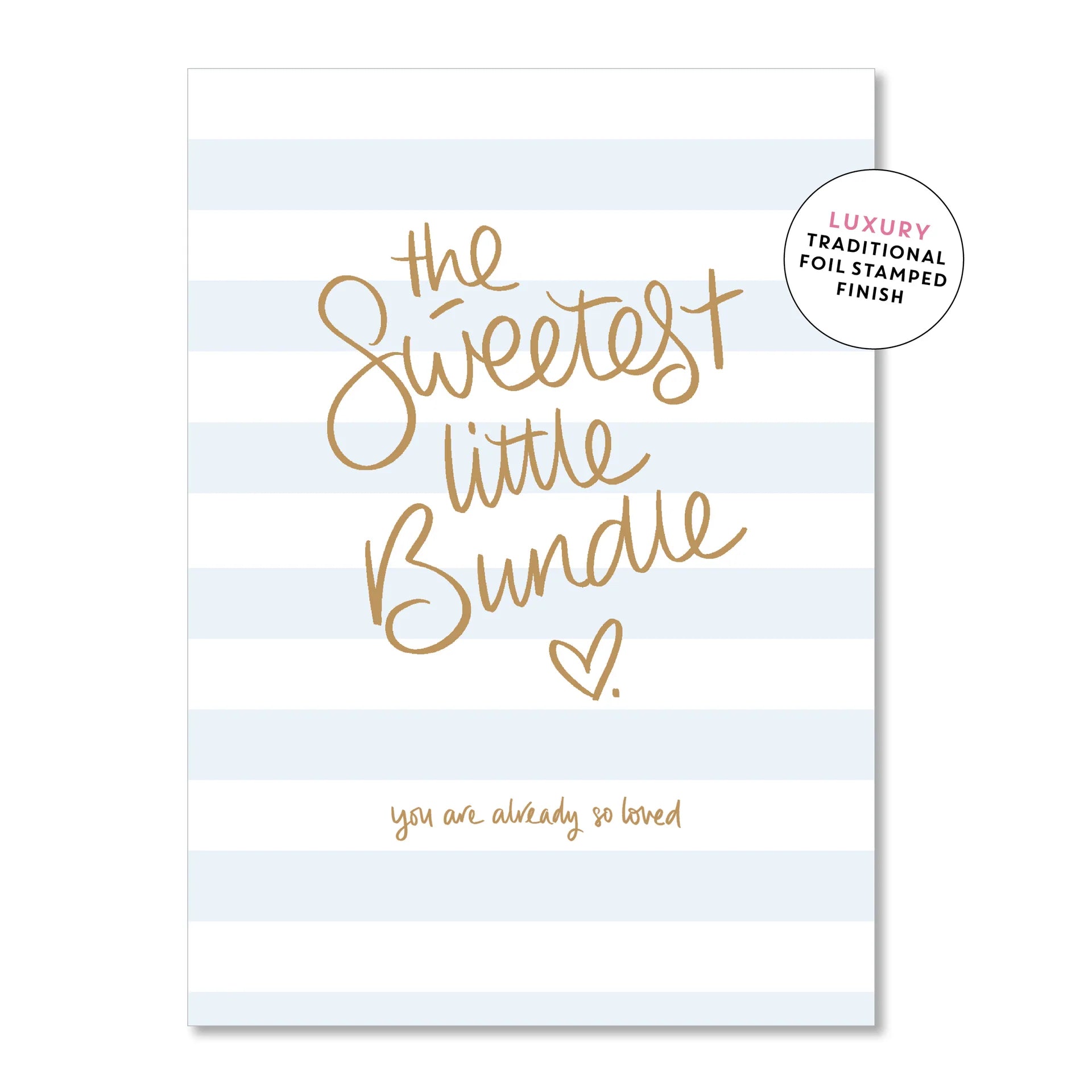 The Sweetest Little Bundle Blue | Greeting Card
