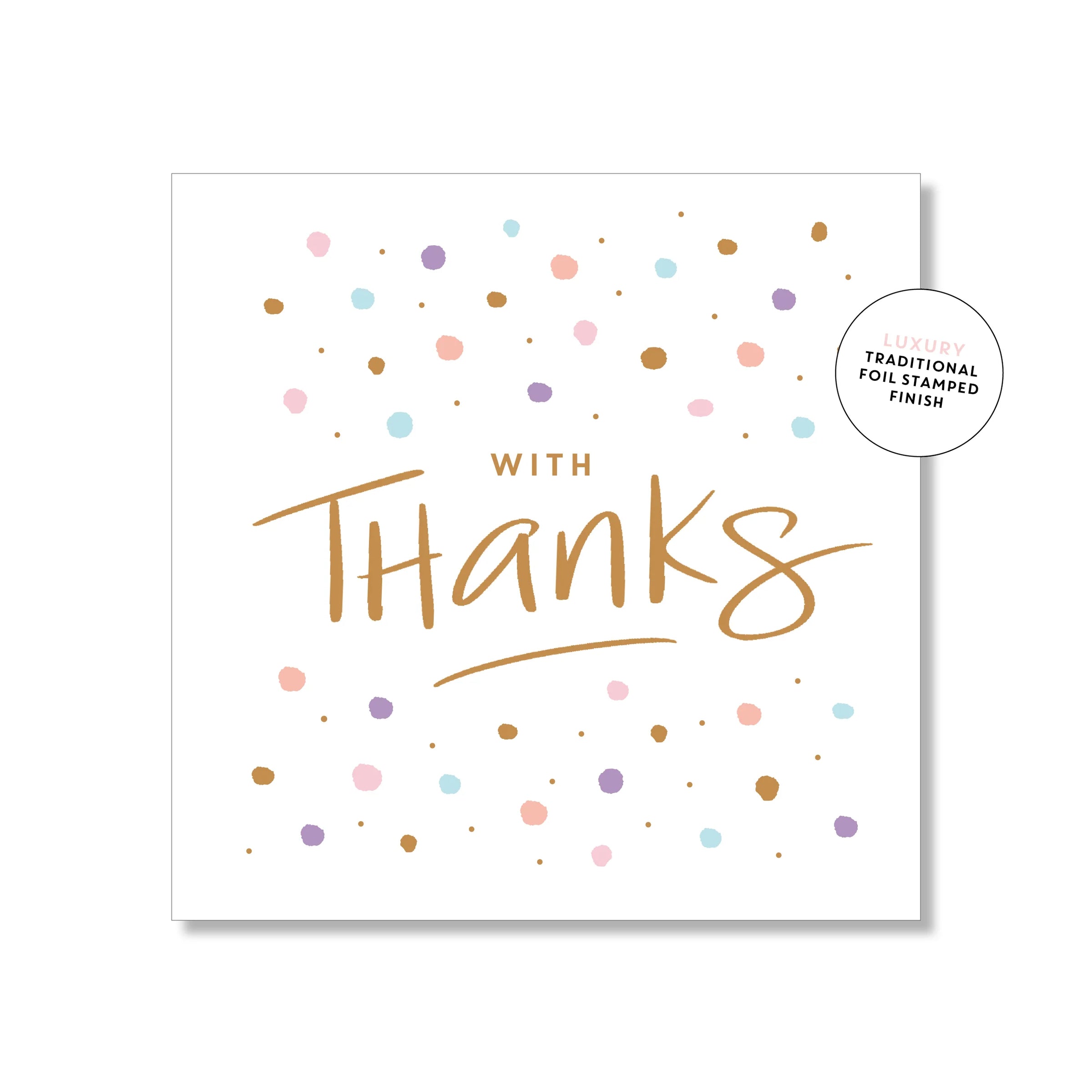 Thanks Confetti Square | Greeting Card