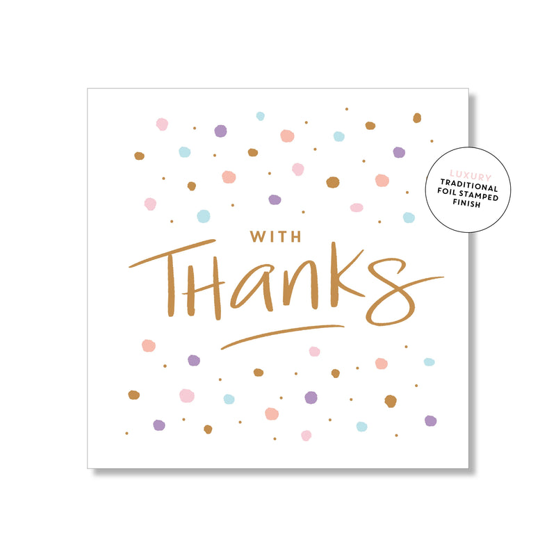 Thanks Confetti Square | Greeting Card