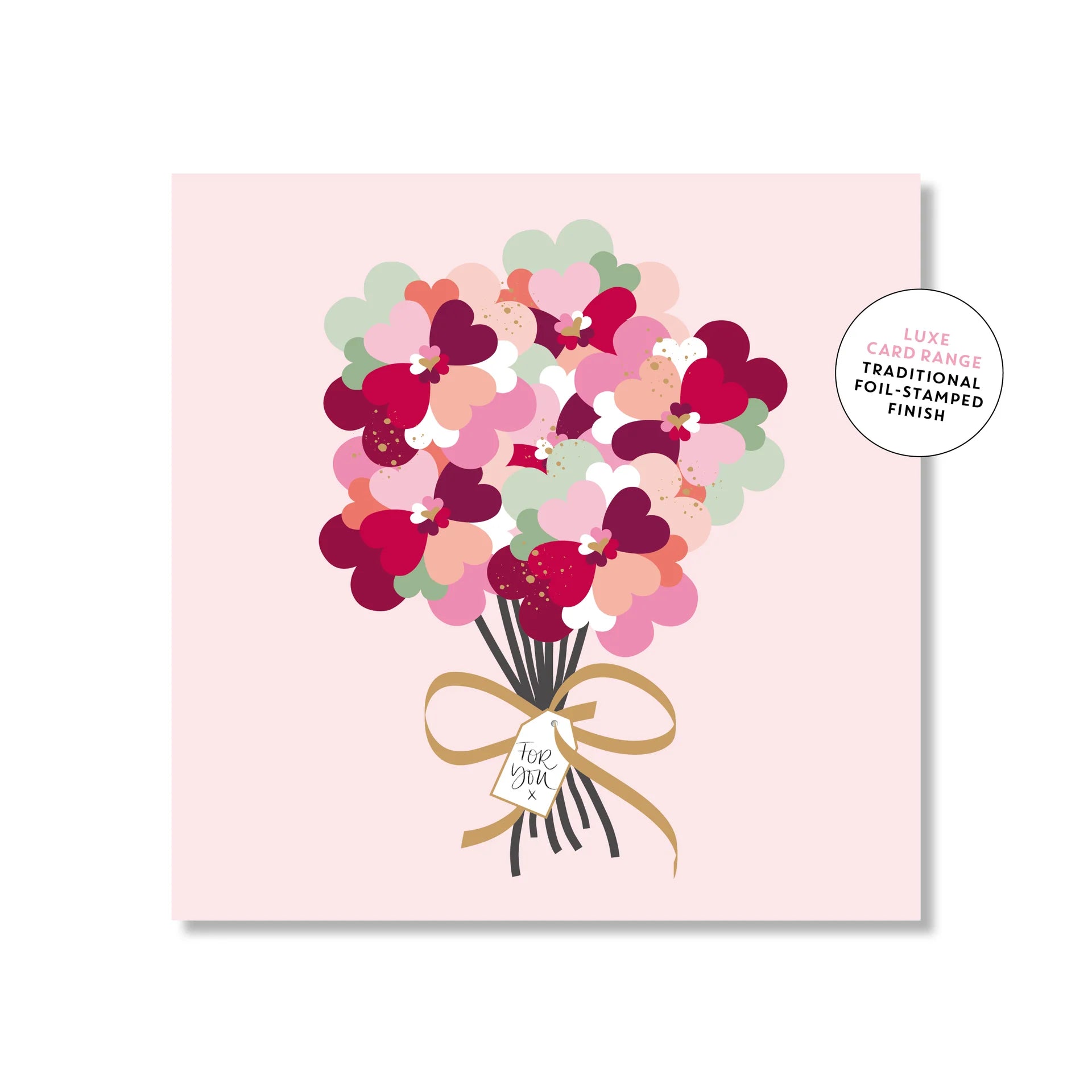 Pretty Floral Bouqet 'For You' Square | Greeting Card