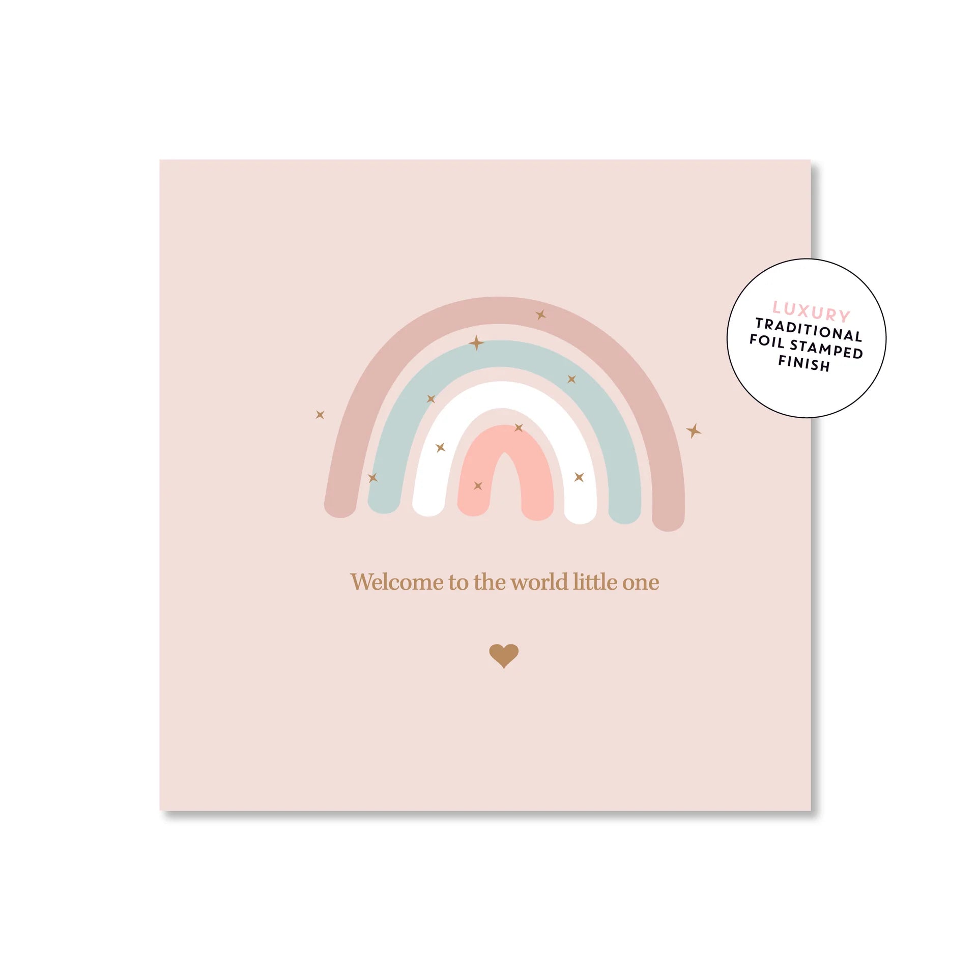 Welcome Baby Rainbow Square | Greeting Card