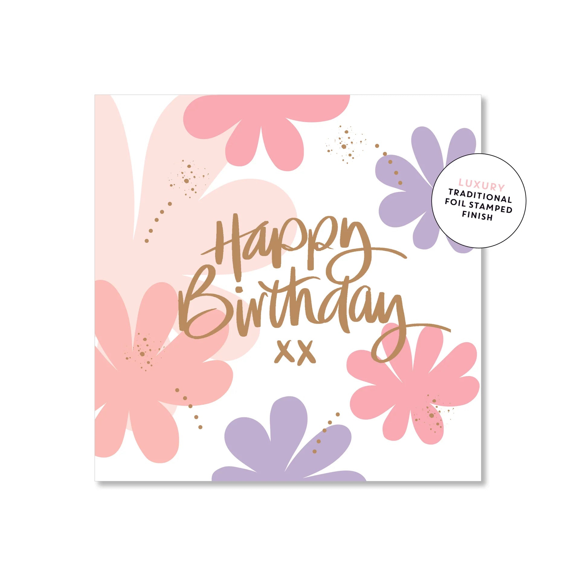 Floral Script Square | Greeting Card