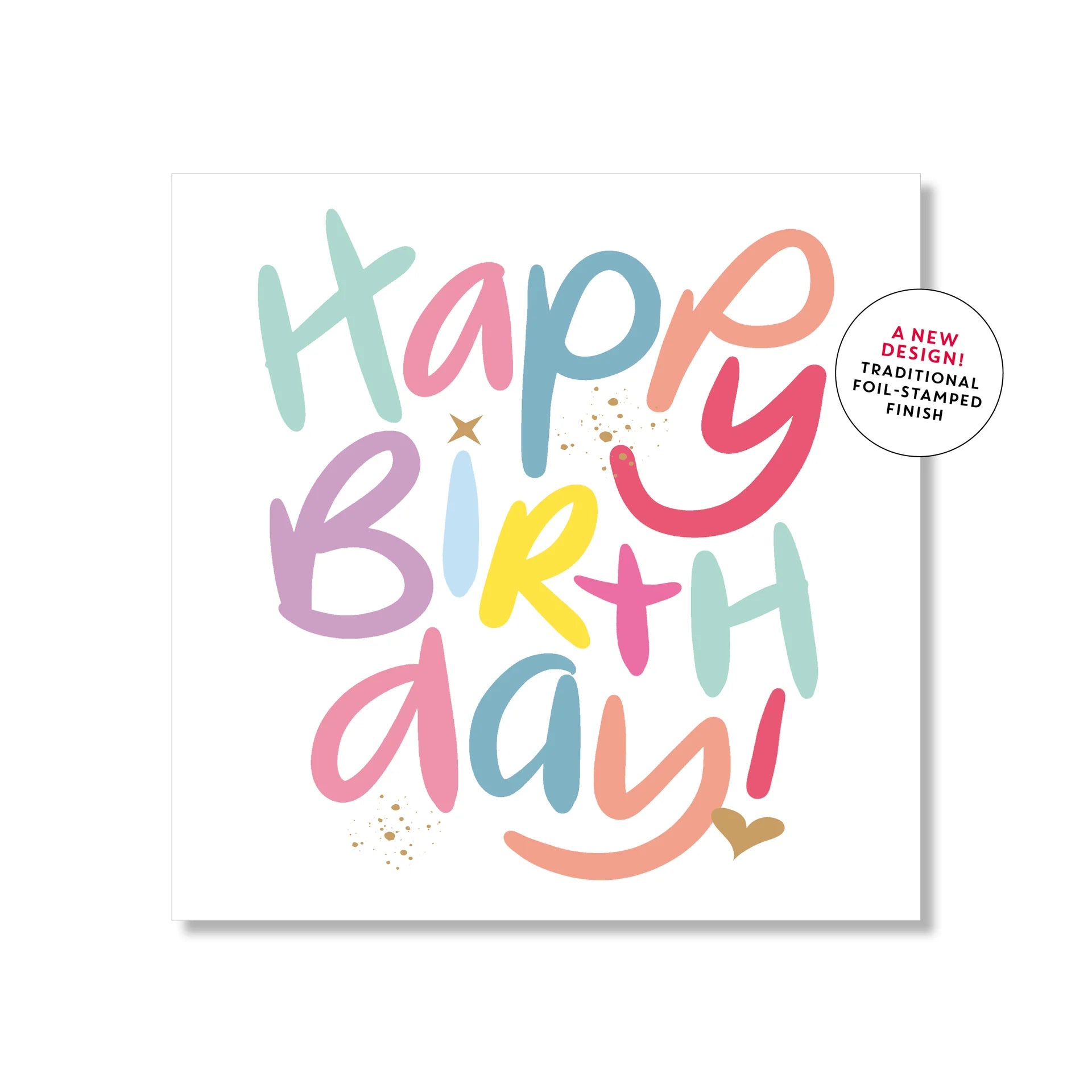 HB Bright Letters Birthday Square | Greeting Card