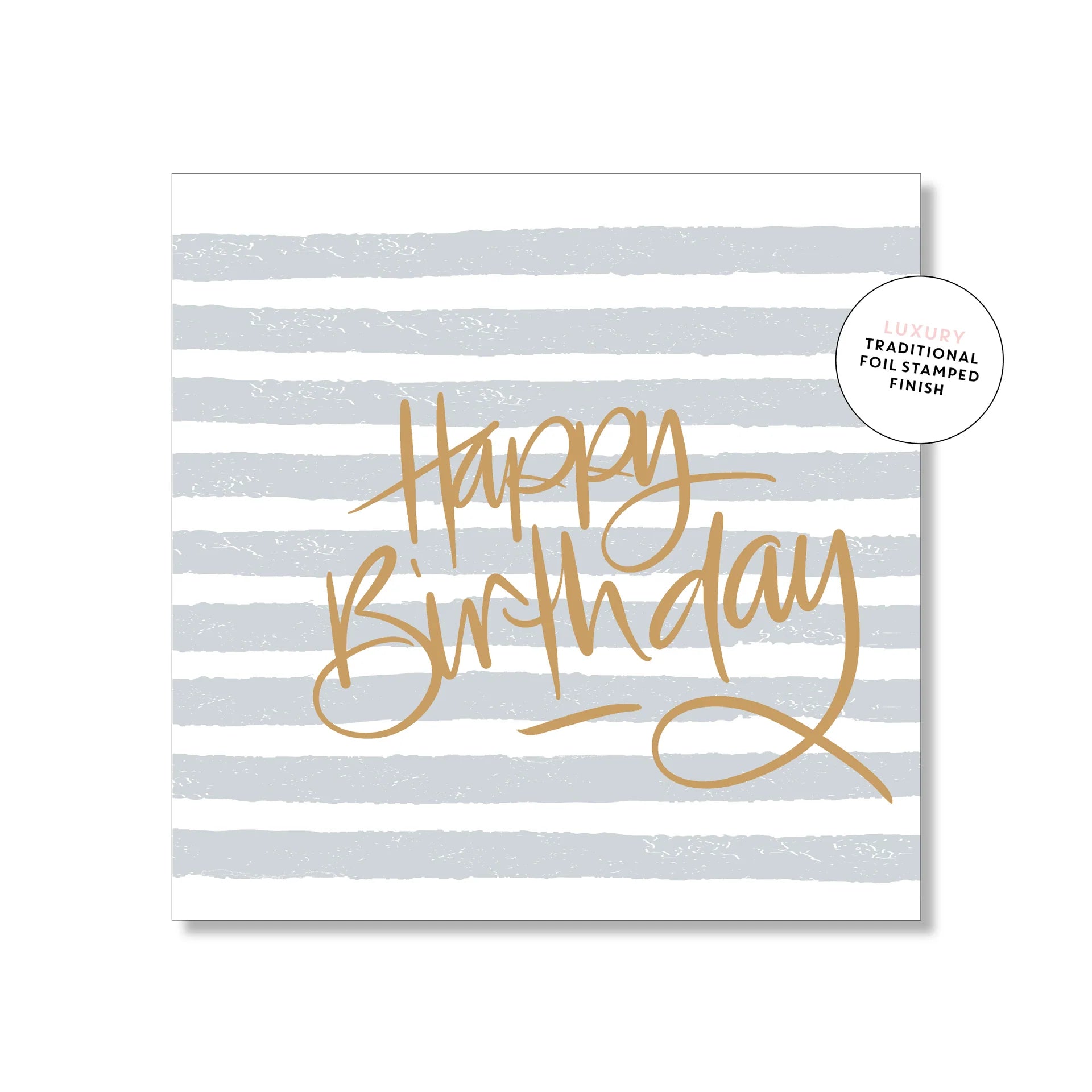 Striped Birthday Square | Greeting Card