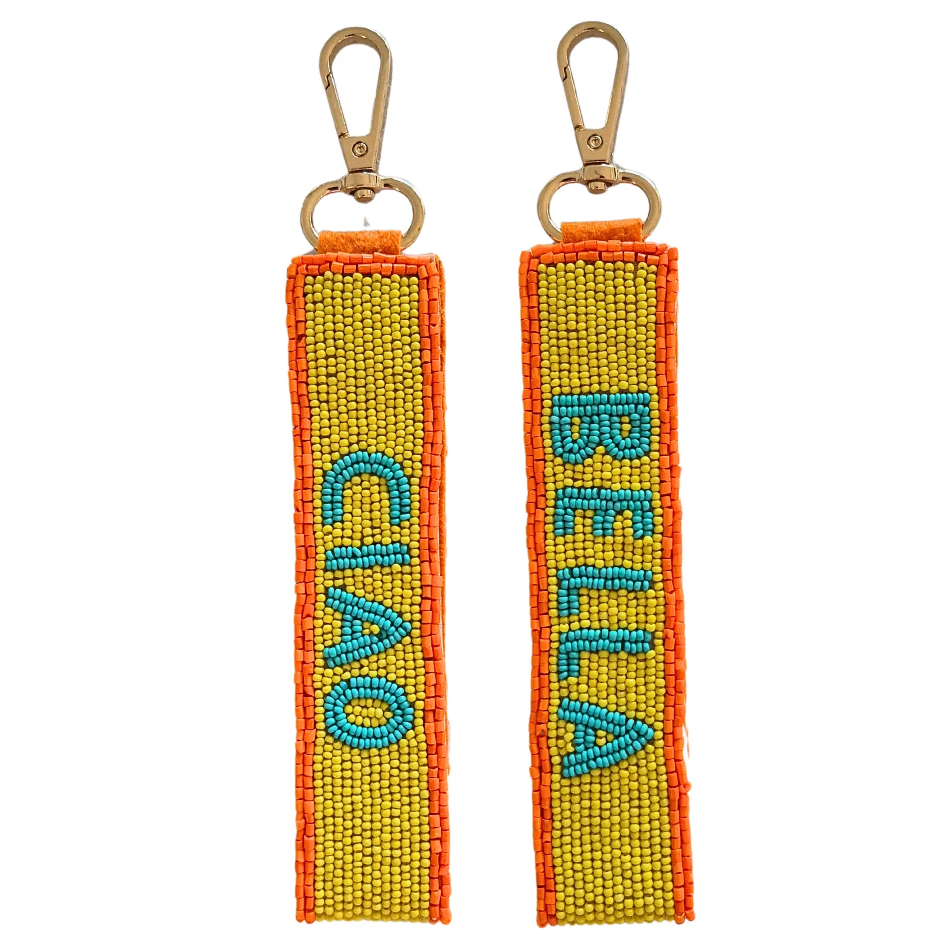 Beaded Keychain | Yellow, Orange, Aqua Ciao Bella