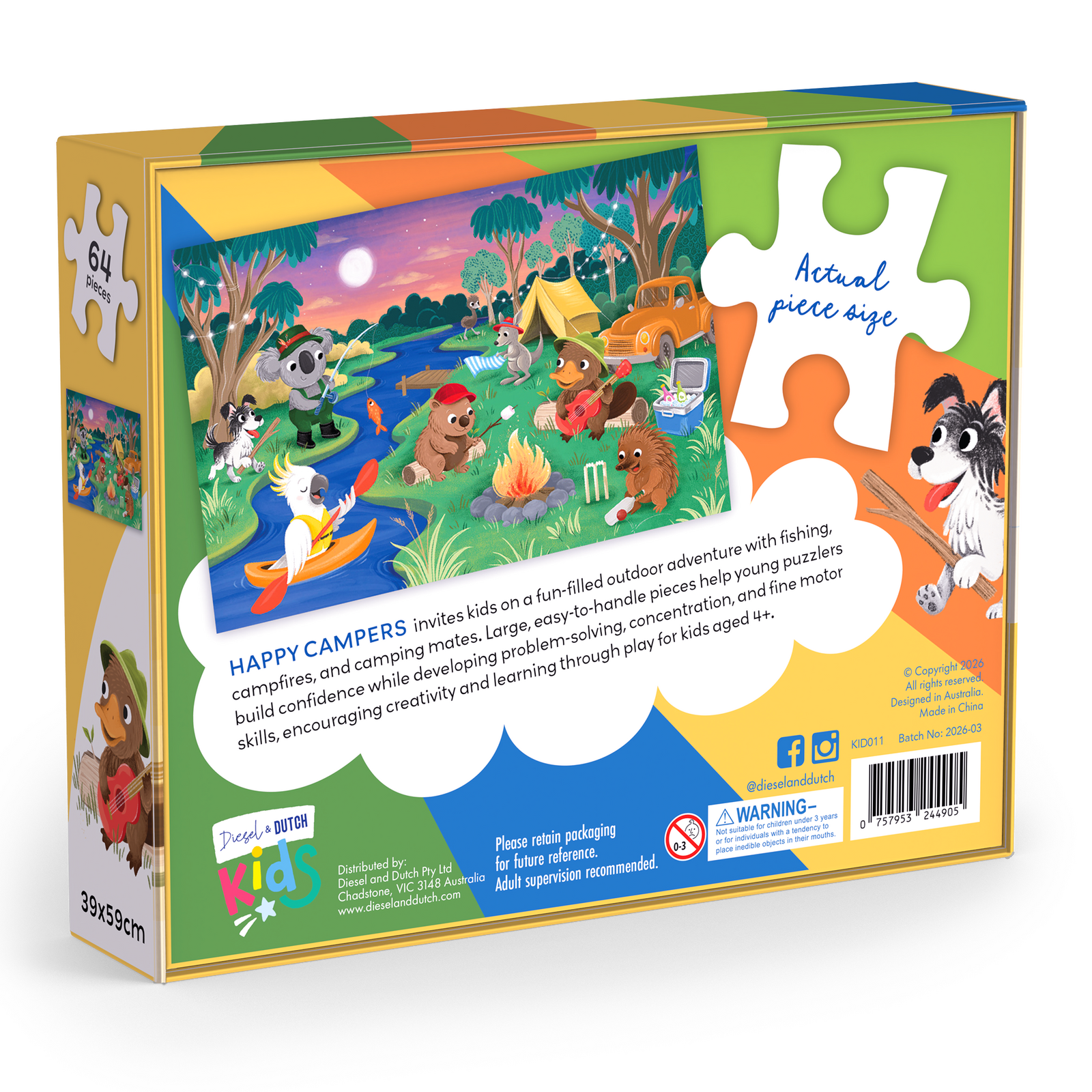 Kids 64pc Jigsaw Puzzle | Happy Campers