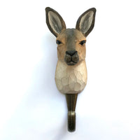 Hand Carved Kangaroo Hook