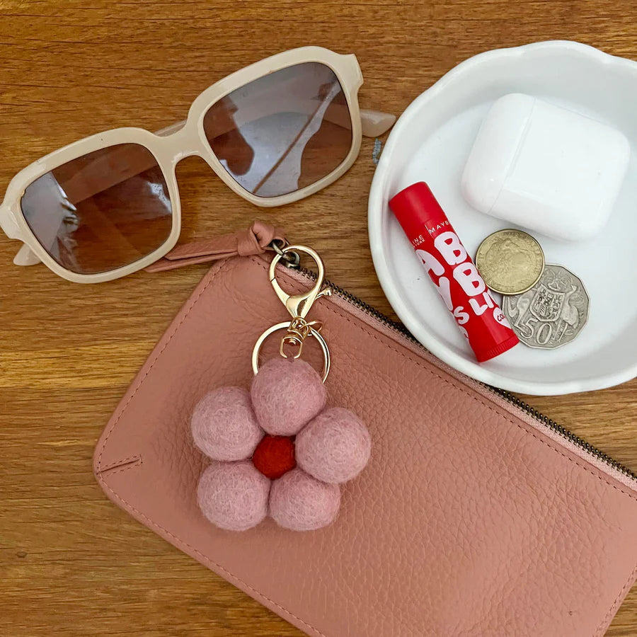 Felt Flower Keychain