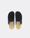 Lara Slide | Black Suede