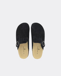 Lara Slide | Black Suede
