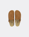 Lara Slide | Tan Suede