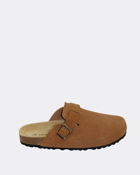 Lara Slide | Tan Suede