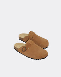 Lara Slide | Tan Suede