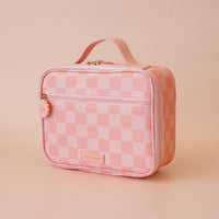 Peach Check Mini Lunch Bag