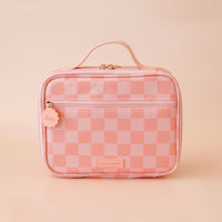 Peach Check Mini Lunch Bag