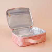 Peach Check Mini Lunch Bag