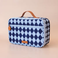 Navy Diamonds Large Lunch Bag