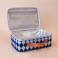 Navy Diamonds Large Lunch Bag