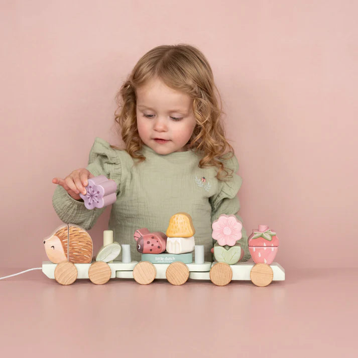 Little Dutch Fairy Garden Stacking Train Hedgehog