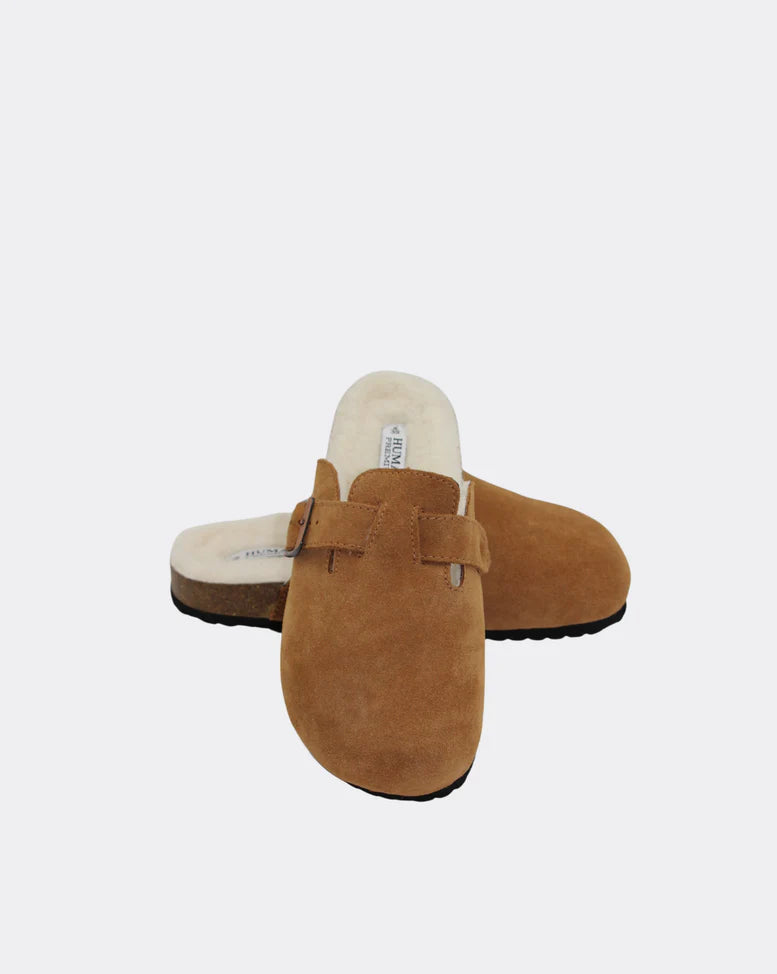 Lego Slide | Tan Suede