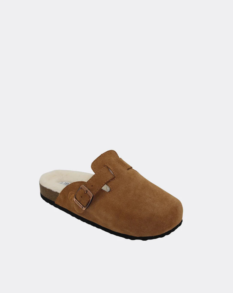Lego Slide | Tan Suede