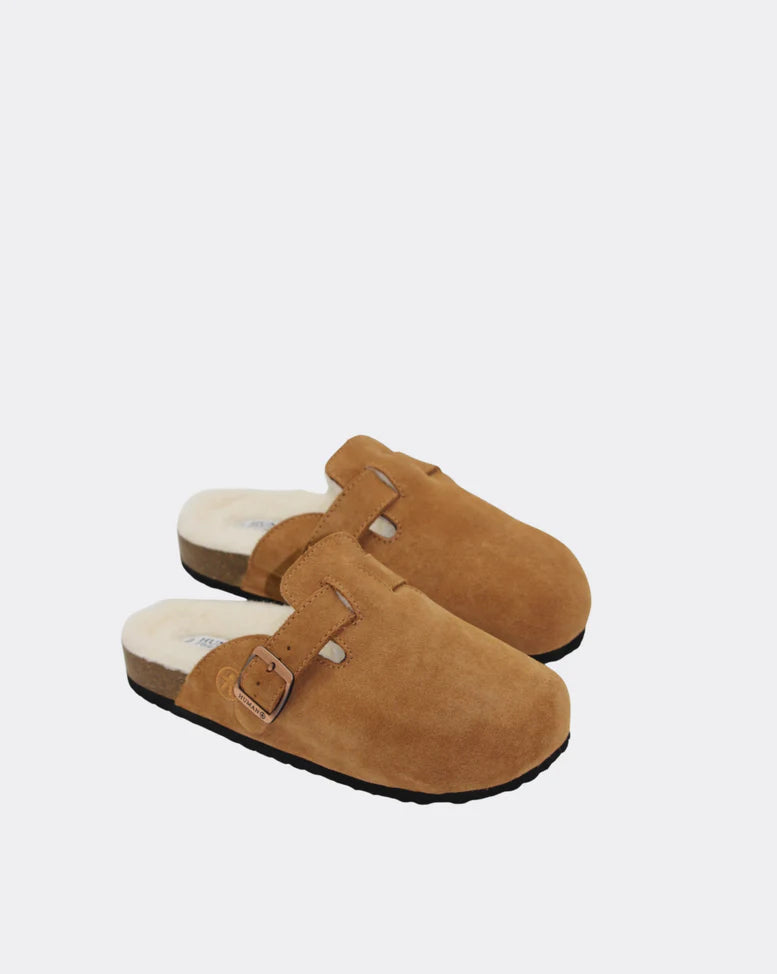 Lego Slide | Tan Suede