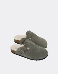 Lego Slide | Vintage Green Suede