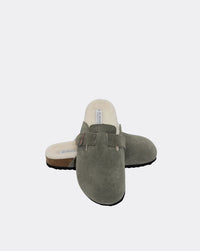 Lego Slide | Vintage Green Suede