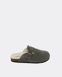 Lego Slide | Vintage Green Suede
