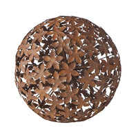 Rust Flower Sphere Garden Décor