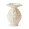 Maui White Crackle Vase