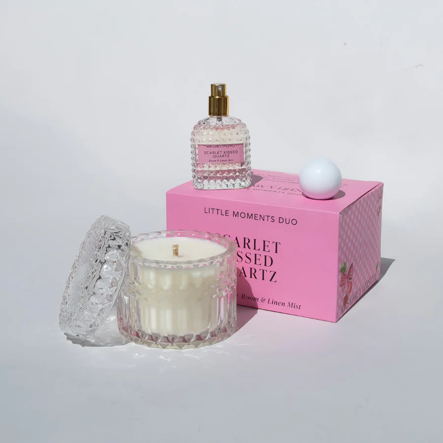 Little Moments Duo | Scarlet Kissed Quartz