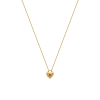 Love You Small Heart Necklace | 18KT Yellow Gold Plate