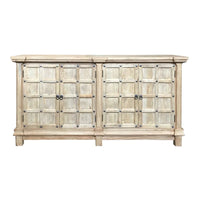 Reclaimed Elm Timber 4 Door Oriental Sideboard