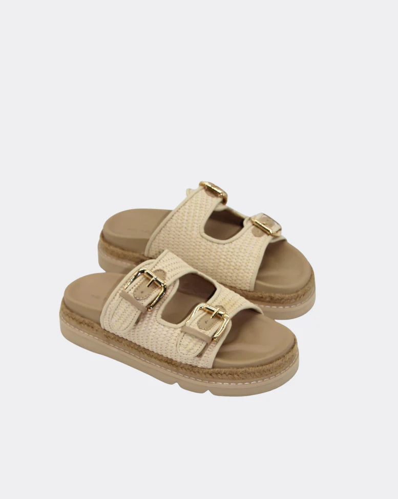 Maple Raffia Slide | Natural