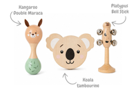 Bush Buddies Aussie Beats Maraca Tambourine Bell Stick Set