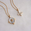 Oval Necklace with Mother of Pearl | 18KT Yellow Gold Plate