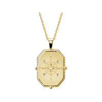 Compass Necklace | 18KT Yellow Gold Plate