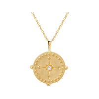 Pendant Disc Necklace | 18KT Yellow Gold Plate