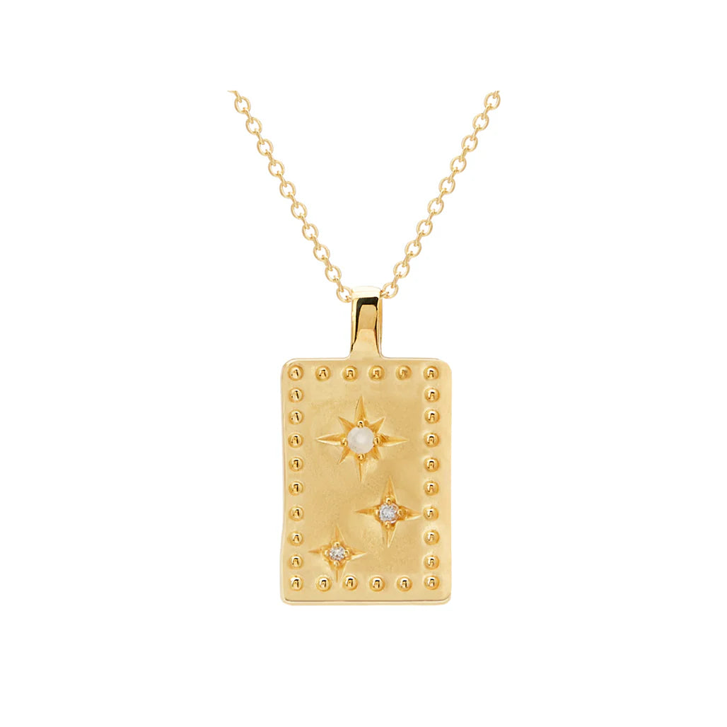 Rectangle Necklace | 18KT Yellow Gold Plate